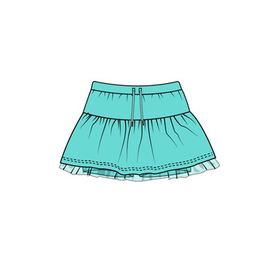 Юбка-шорты трикотажные для девочек