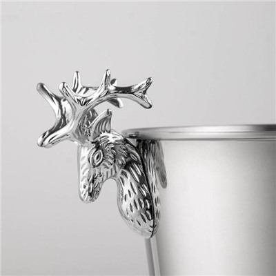 Ведро для льда, 5 л, 29×20×27 см, нержавеющая сталь, хромированное