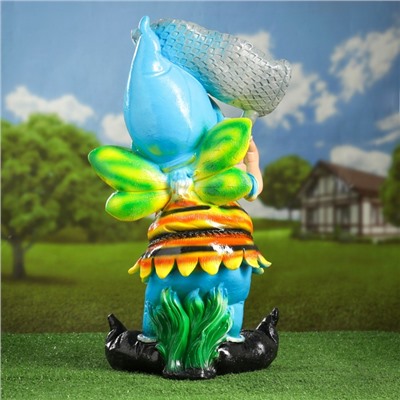 Садовая фигура из гипса «Гном с сачком», 50×20×17 см