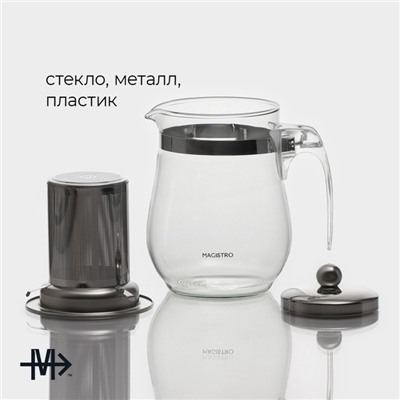 Заварочный чайник Magistro «Шейди», 500 мл, металлическое сито, стекло