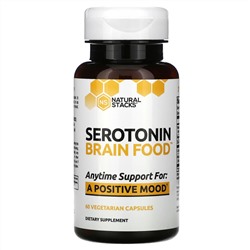 Natural Stacks, Serotonin Brain Food, 60 Vegetarian Capsules