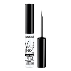LUX visage Подводка д/глаз Vinyl INK ultra black (глянцевый финиш) ультра-черная /6