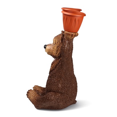 Садовая фигура из гипса «Медведь большой с кашпо», 75×30×40 см