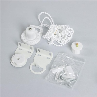 Штора рулонная «Ветви», блэкаут, 90×200 см, белая