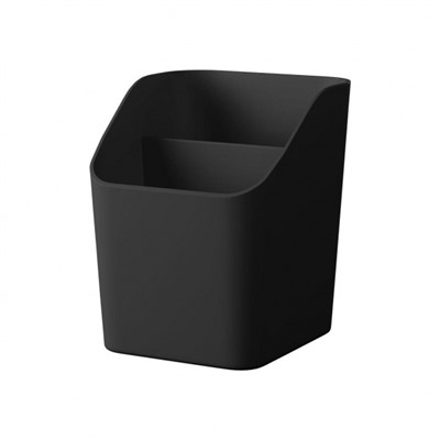 Подставка для письменных принадлежностей "Submarine Mini" Classic 8х10х8,5 см черная 2 отделения 61615 ErichKrause