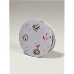 Зеркало складное «Птички», d=7.3 см, с увеличением х2, сиреневое