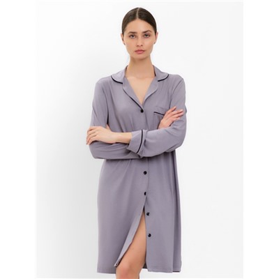 Сорочка ночная женская MINAKU: Home collection серая, размер 44