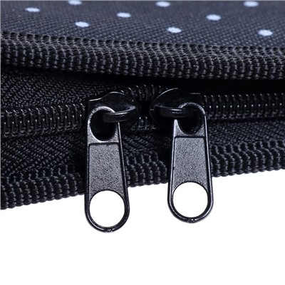 Папка с ручками текстильная, А4, 370×260 мм × 40 мм, каркасная, 2В4 «Вдохновение. Белый горох»