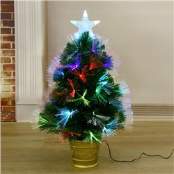 Ёлка светодиодная «Пучок радужный» 60 см, диаметр нижнего яруса 35 см, 55 ПВХ веток, мигание, свечение мульти