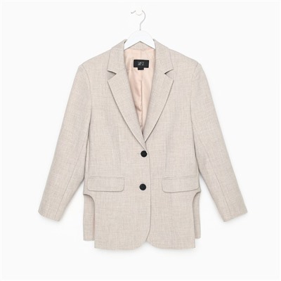 Пиджак женский с боковыми разрезами MIST, размер 52-54, бежевый