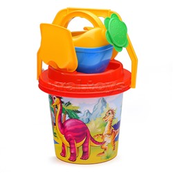 Песочный набор №5 ведро, паски, лейка, сито, лопата, грабли