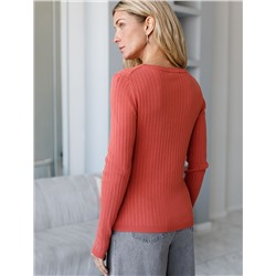 Джемпер тонкой вязки из вискозы с нейлоном