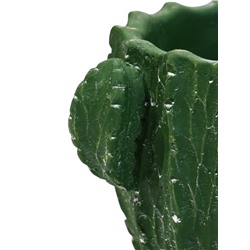 Декоративное кашпо для цветов «Кактус», 400 мл, керамическое, зелёное, Greengo