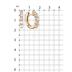 Кольцо из золочёного серебра с фианитами 925 пробы к-7242з200