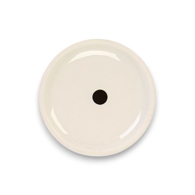 Кашпо для цветов «Цилиндр», 300 мл, 15×8×8 см, керамика, на золотистой подставке, белое