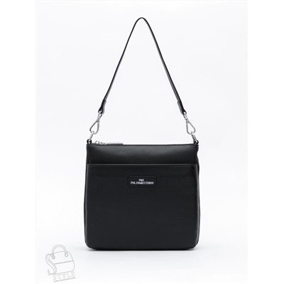 Сумка женская кожаная 2378Y black Polina&Eiterou