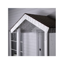 Гирлянда «Бахрома», 3×0.6 м, уличная, IP44, 114 LED, 8 режимов, солнечная батарея, прозрачная нить, свечение тёплое белое