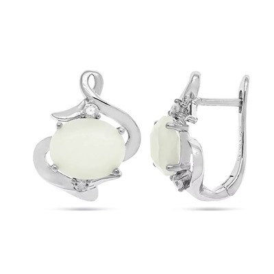 Серьги из серебра оникс, МЦВ022