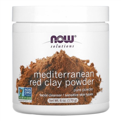 Now Foods, Solutions, средиземноморская красная глина в порошке, 170 г (6 унций)