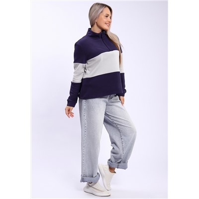 654 Толстовка флис Колор-блок