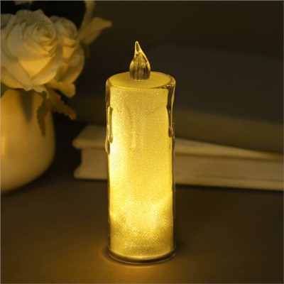 Свеча светодиодная 12х4 см / VFR-113 /уп 12/480/ прозрачная