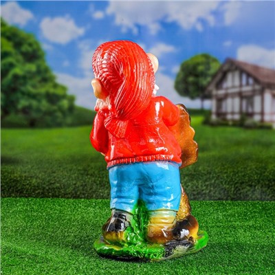 Садовая фигура из гипса «Гном с табличкой», 26×26×48 см, МИКС