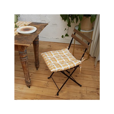 Подушка на стул «Этель» Yellow garden, 42×42 см