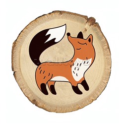 Выжигание на спилах "Лес" (спил малый)