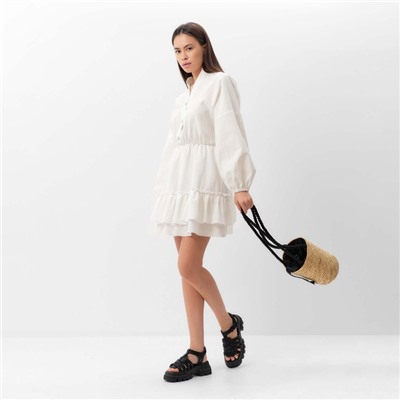 Платье мини женское MIST Summer time, размер 40-42, белое