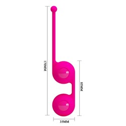 Ярко-розовые вагинальные шарики Kegel Tighten Up III