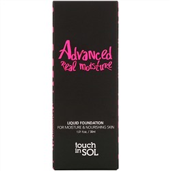 Touch in Sol, Advanced Real Moisture, Liquid Foundation, SPF 30 PA++, #21 Nude Beige, 1.01 fl oz (30 ml)