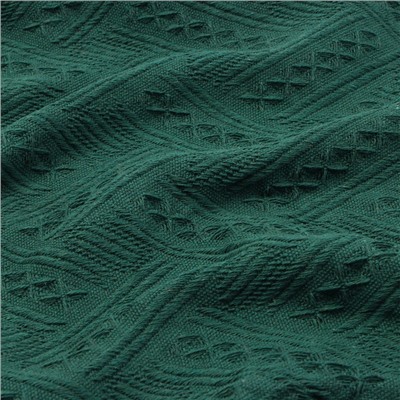 Плед «Этель. Треугольники» 130×180 см, 80% хлопок, 20% п/э, изумрудный