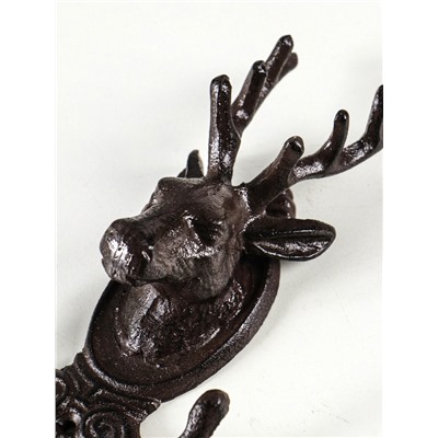 Настенные крючки декоративные «Олень», чугун, 19.5×11.5×6 см