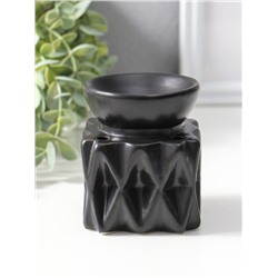 Аромалампа для эфирных масел «Грани. Куб», чёрные, 8×8×9.5 см