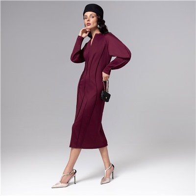 Платье-футляр со швами наружу, Больше, чем просто платье (винное)