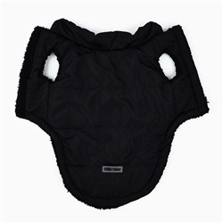 Куртка зимняя для собак «Тёплая зима», чёрная, размер S, одежда