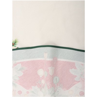 Скатерть новогодняя «Этель. Рождественский венок», d=150 см, 100% хлопок, саржа 190 г/м²