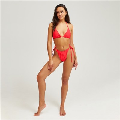 Купальник раздельный с топом сетка женский MINAKU, красный, размер 44