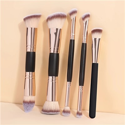 Набор двусторонних кистей для макияжа 5 штук в коробке