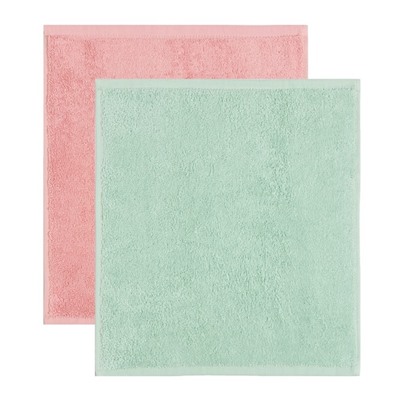 Салфетки махровые «Этель. Маме», 30×30 см, 4 шт., 100% хлопок, 340 г/м², зелёные/розовые