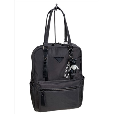 Женская сумка - рюкзак из текстиля, цвет серый