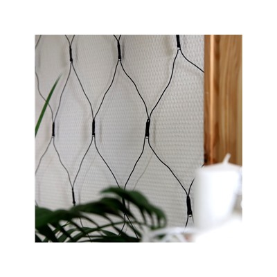 Гирлянда «Сеть» 1.6×1.6 м, IP20, тёмная нить, 144 LED, 8 режимов, 220 В, свечение синее