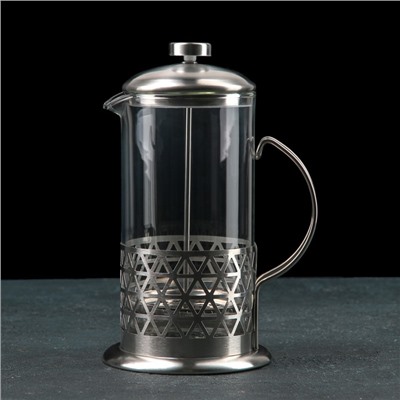 Френч-пресс стеклянный Доляна «Фараон», 1 л, 15.5×12×24.5 см