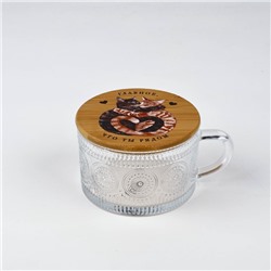 Кружка с крышкой стеклянная «Ты рядом», 450 мл