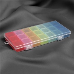 Органайзер для хранения мелочей, 21 ячейка, 19×8×2 см, МИКС