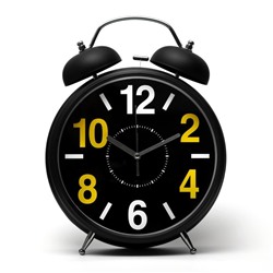 Будильник «Циферки», дискретный ход, d=20 см, 30×23 см, от батареек АА×2