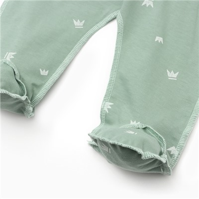 Ползунки детские MINAKU: Короны, рост 80-86 см, оливковые