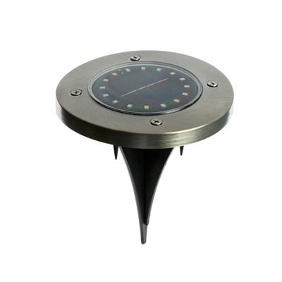 Садовый светильник, уличный, на солнечной батарее, 16 LED, свечение тёплое белое