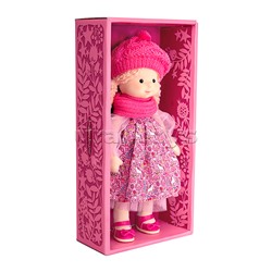 Кукла Аврора в шапочке и шарфе