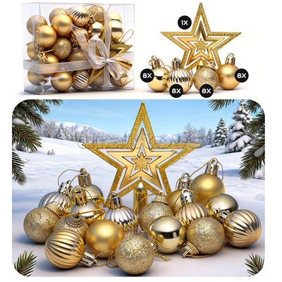 Набор новогодних украшений "Золотое время"
